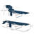 Adjustable Outdoor Sunbathing Chair, Dark Blue Foldable Beach Lounge Chair With 5-position Reclining Backrest, Face Cavity & Arm Slots, Side Pocket, Carry Strap, 264 Lbs Capacity-1858819785