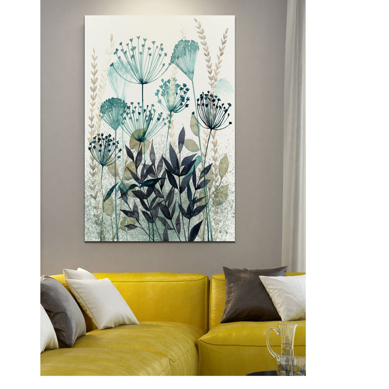 Allayed Floral II - reproduction sur toile, H 12 po x l 8 po x P 1,5 po, Toile tendue