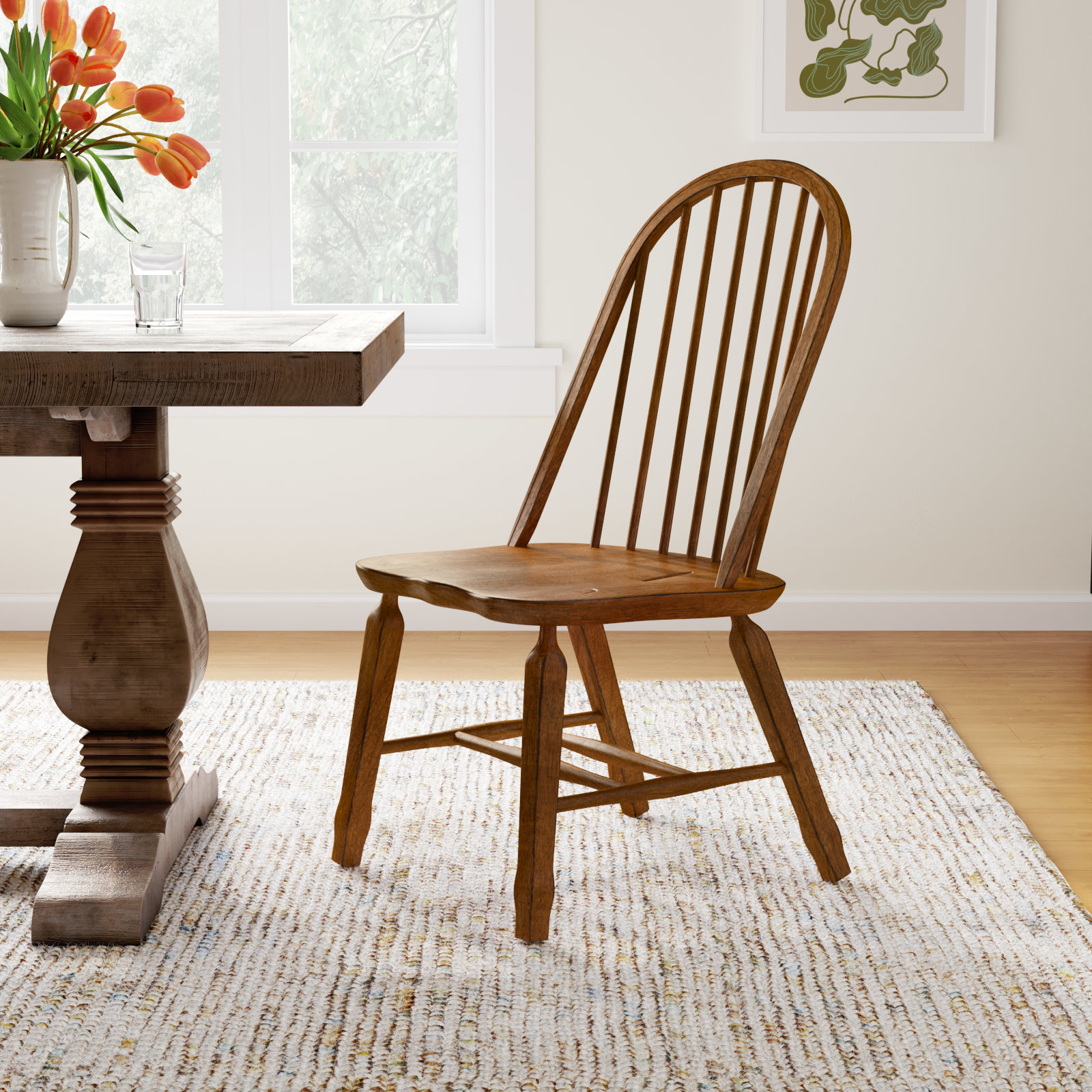 Makira Side Chair, Rustic Oak