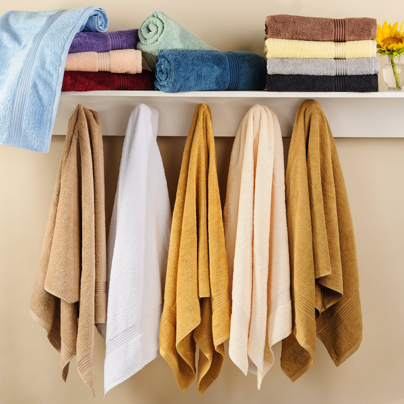  600 GSM Standard Cotton Luxury Plush Absorbent Bath Sheet, Cream