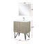30 po X P 20 po De salle de bain rustique avec comptoir en quartz blanc, robinet chromé et Miroir-119987258-119987255-119987256
