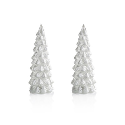 Mireille 2-Piece Set LED Snow Tabletop Trees