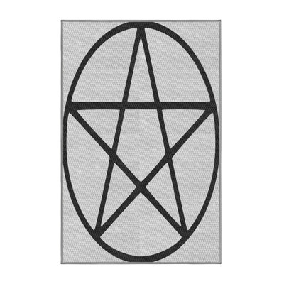 Tapis gris/brun à motifs