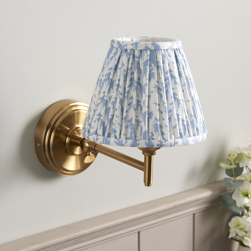 Step Fold Armed Sconce, Shell Bay Blue