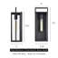 16 po Applique murale d'extérieur 1 lumière noire matte Dusk To Dawn