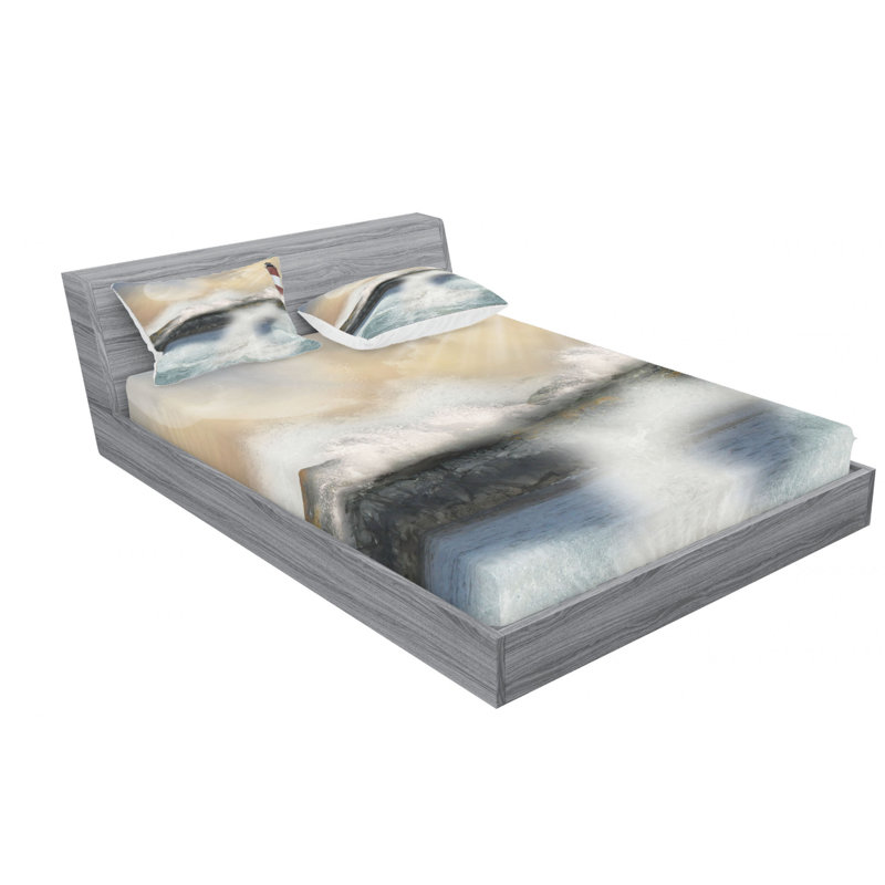 Microfiber Sheet Set, Queen Sheet Set with Fitted Sheet