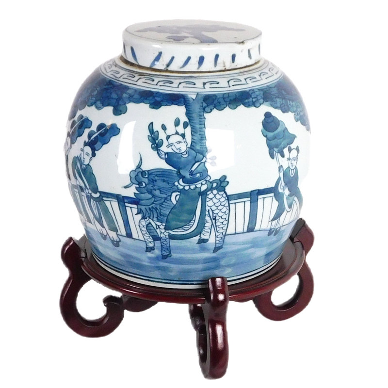  Beijing Blue and White Asian Ginger Jar