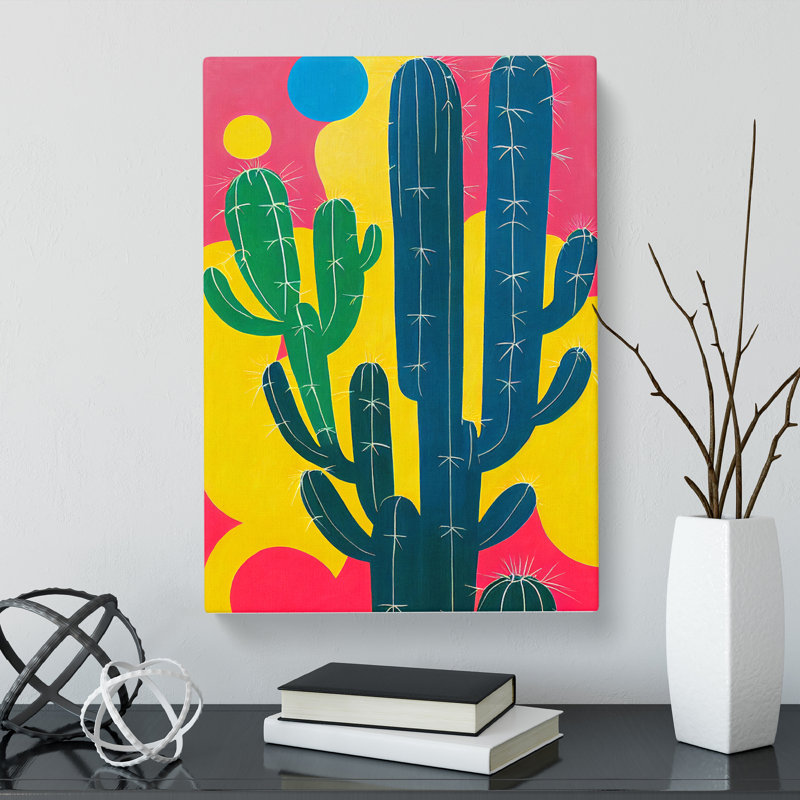 Cactus Cacti Pop Vol.2 - Wrapped Canvas, 50cm H x 35cm W x 3cm D
