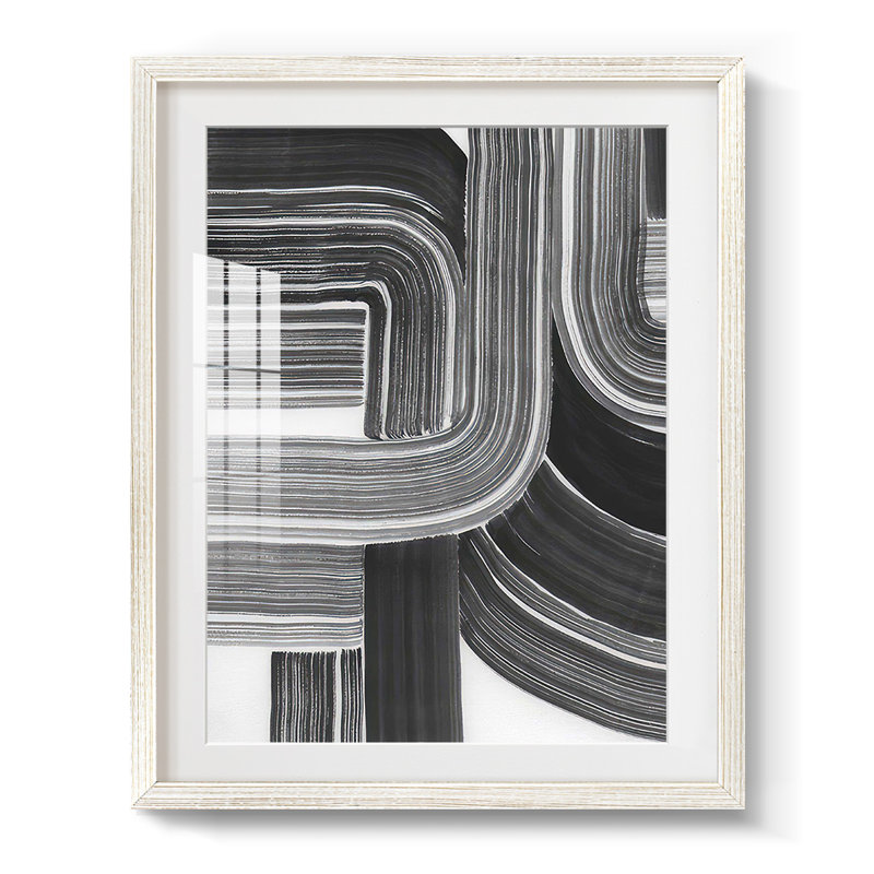 United Highway II - impression encadrée, H 19,5 po x l 16,5 po, Blanc