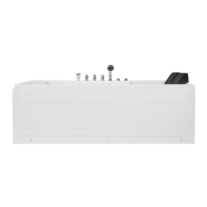 71.625'' x 47.99'' Alcove / Tile In Whirlpool Plastic / Acrylic Bathtub with Faucet