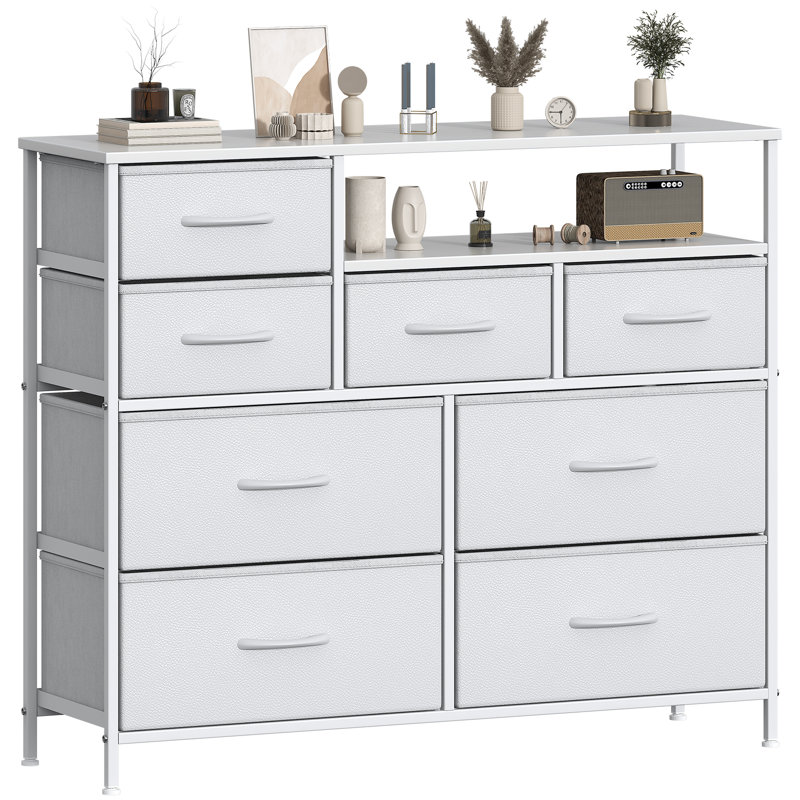 30 cm W Chest of 8 Drawers, White
