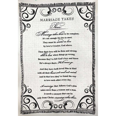 Jeté de mariage prend trois noir / naturel 