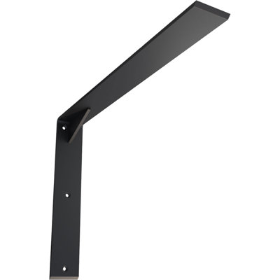 2 1/2"W x 20"D x 14"H Countertop Support Steel Heavy Duty Bracket w/ Gusset, Powder Coated Black