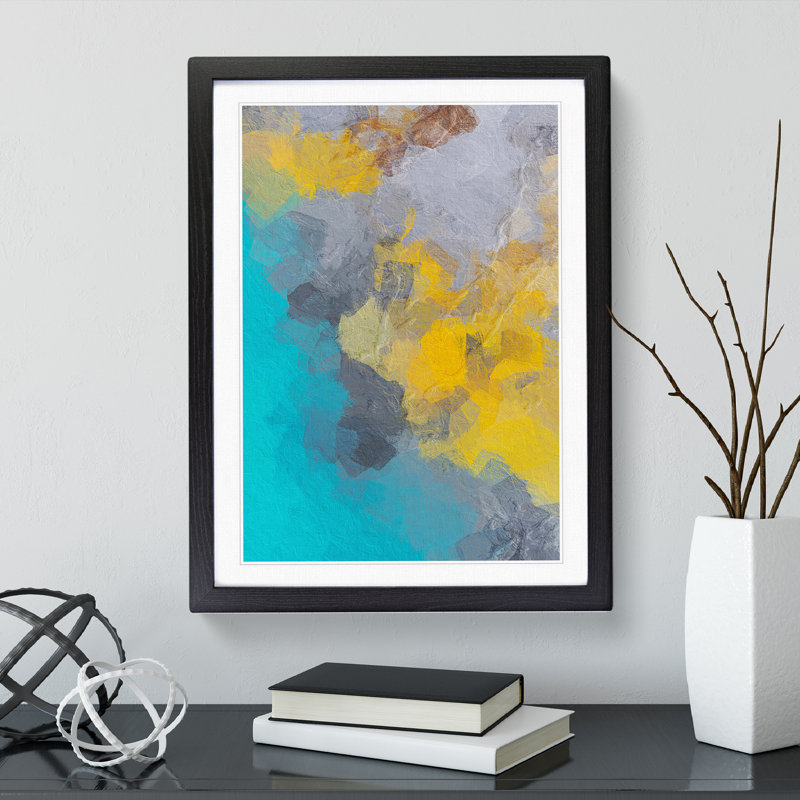 Leading The Way Abstract - Print, Black Framed, White, 36cm H x 27cm W