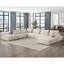 Chaise de salon moderne 1pc avec tissu bouclé beige et fabrication en bois massif