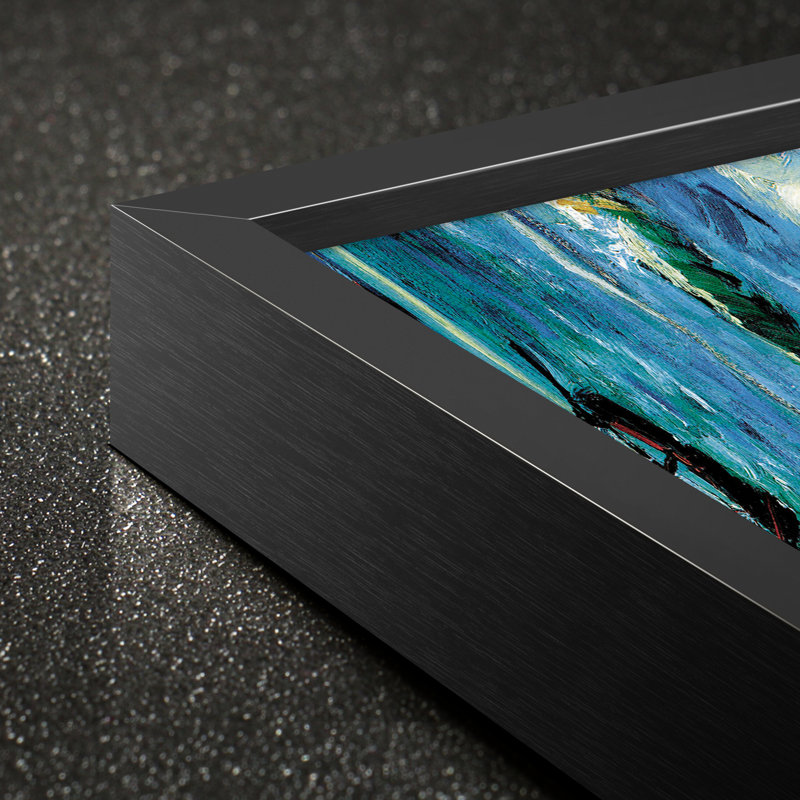 «Van Gogh Wall Art» par Vincent Van Gogh, ensemble de 3 reproductions d'art sur toile encadrées, Noir