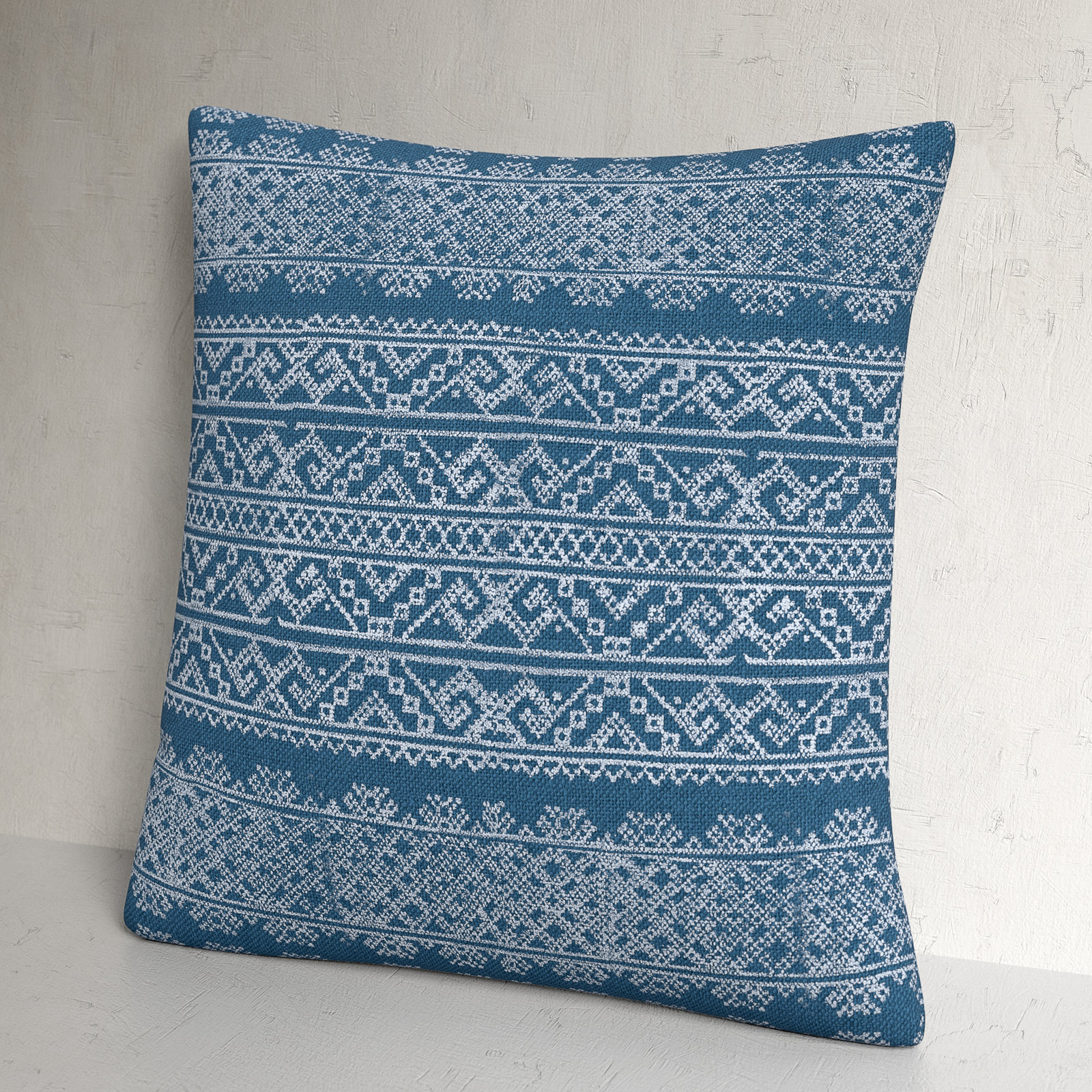 Carmela Geometric Cotton Throw Pillow, Down