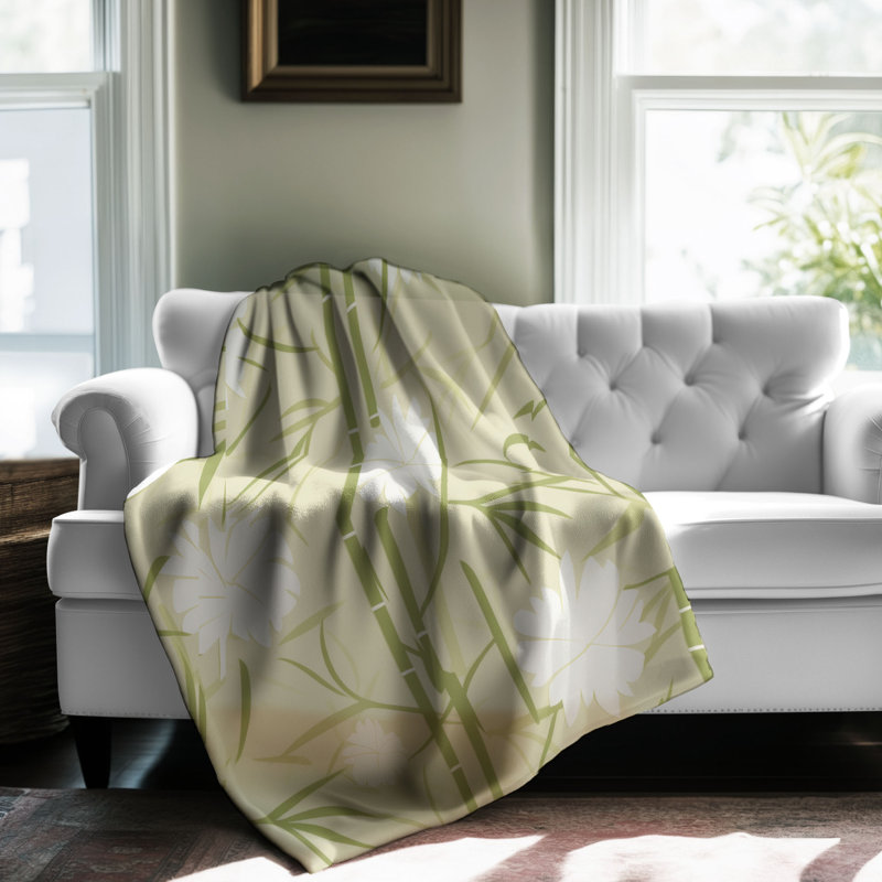 Bamboo Lines - 1 pièce Sherpa Premium, L 60 po x l 50 po