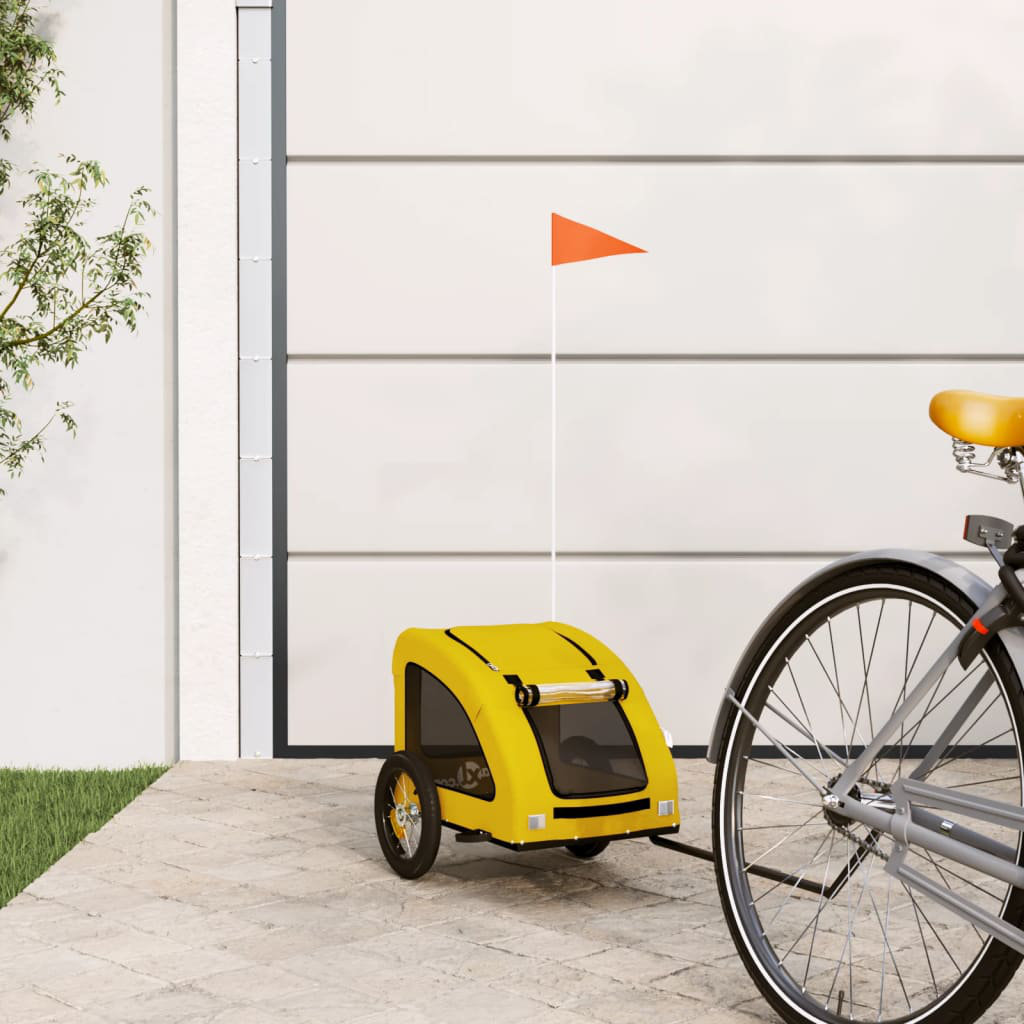 vidaXL Pet Bike Trailer Oxford Fabric and Iron