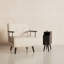 Table de chevet étroite en bois massif avec 2 tiroirs-1261338577-1261880787