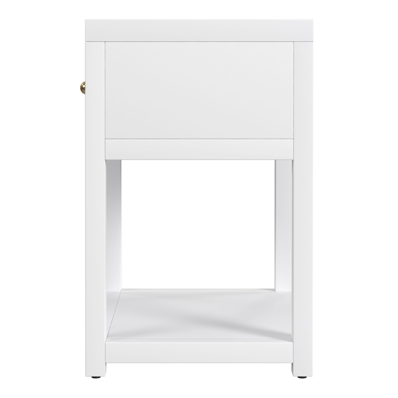 Celine 21" 1-Drawer Acacia Nightstand, Smooth White