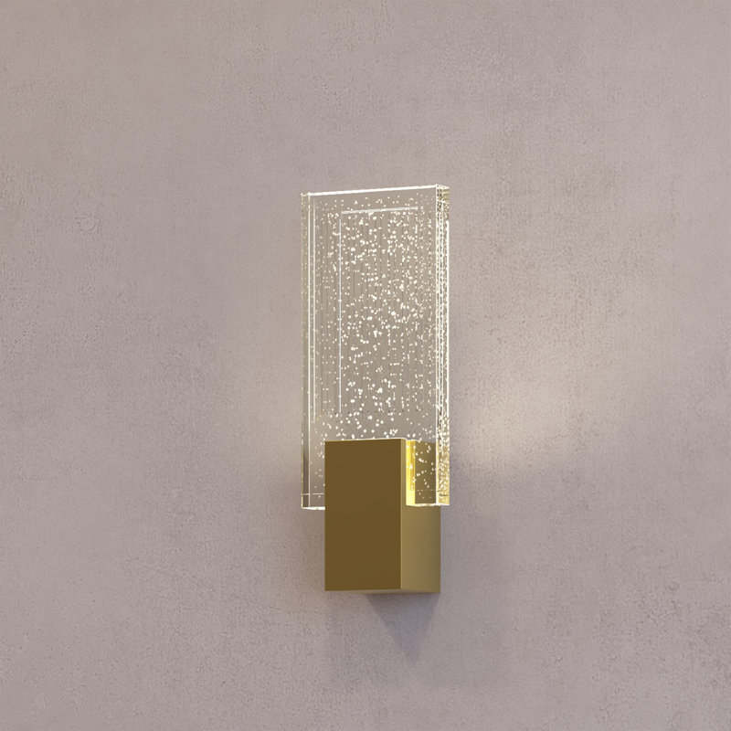  Ribbed Crystal Wall Sconce