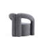 Fauteuil demi-tonneau gris Darian-1133880072
