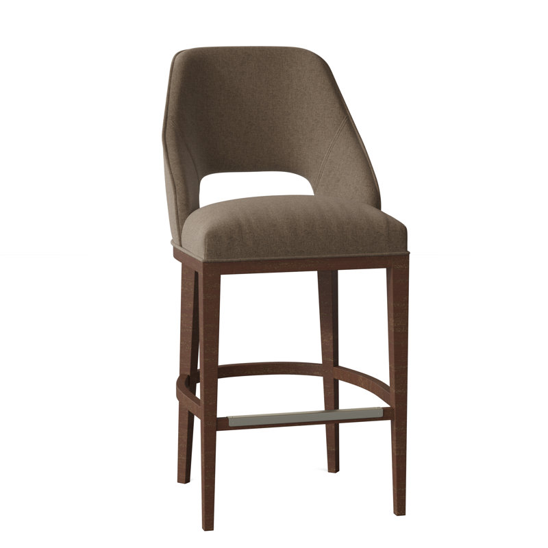Darien Upholstered Counter Stool, Bark (8789 06), Walnut, Bar Stool (30.5" Seat Height)