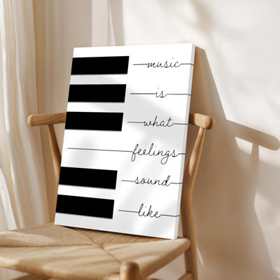 1Pc Framed Canvas Poster Print Piano keys: Black and white keys aligned, Minimalist typography art style. Wall Art Decor, Perfect for Room Decor Living Room Bedroom Office Kitchen Bathroom Home Decor, Ideal Home Wall Decoration Gift