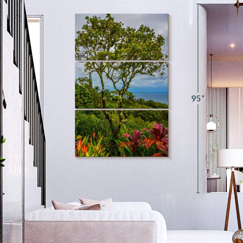 Harnek, Hawaï, arbres tropicaux, H 74 po x l 48 po