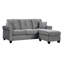 Canapé modulaire réversible moderne 1Pc avec 2 coussins rembourrés en tissu de velours-2091668135