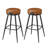 Bar Stools Set of 2, Counter Height Swivel Bar Stools, Synthetic Leather with Stitching-101042405-101042401