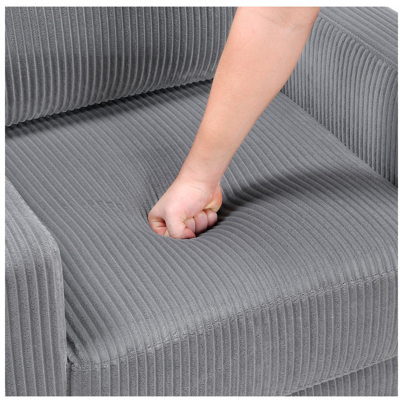 Ensemble de canapé de salon en velours côtelé l 76,5 po x P 34 po x H 36,5 po Kanepe