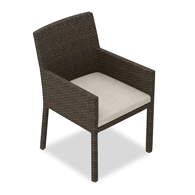 Chaise de patio avec coussin Aramanta, Argent coulé Sunbrella®