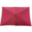 Parasol de patio 6 x 9 pi pour l'extérieur - auvent à eau avec manivelle et inclinaison sans rouille - mât en acier, tissu protégé 40+ pour le jardin, la cour arrière, la piscine bourgogne imperméable, bouton-poussoir rectangulaire pour
