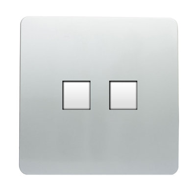 Trendi Switch 2 Gang RJ45 Cat 6 Modern Designer PC Ethernet Socket