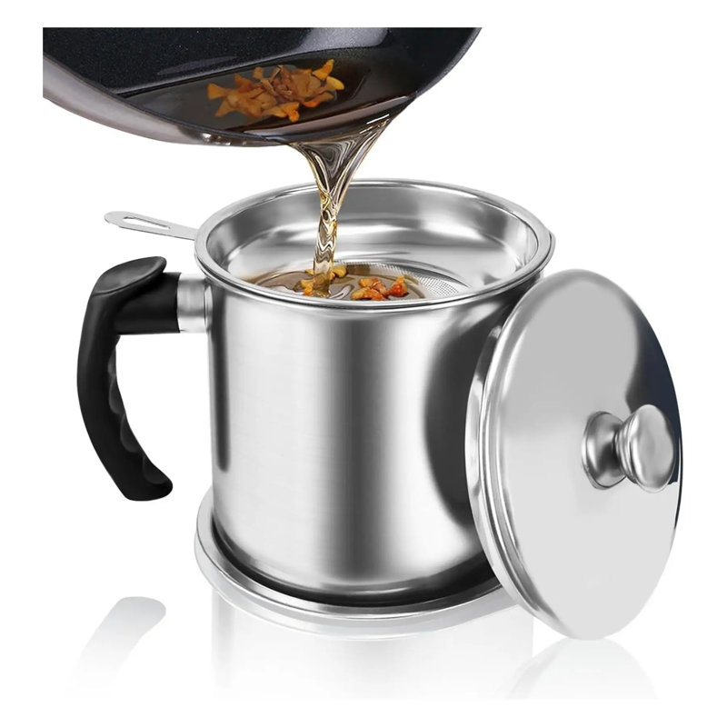 Bacon Grease Container with Strainer