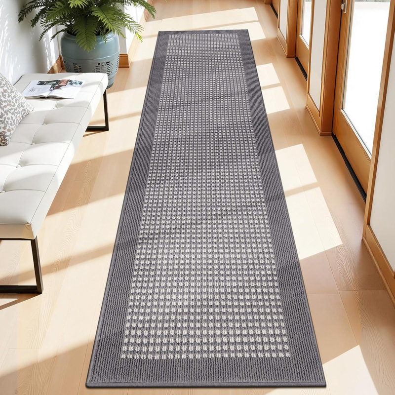 Area Rug, Gray, Runner 2' x 8'