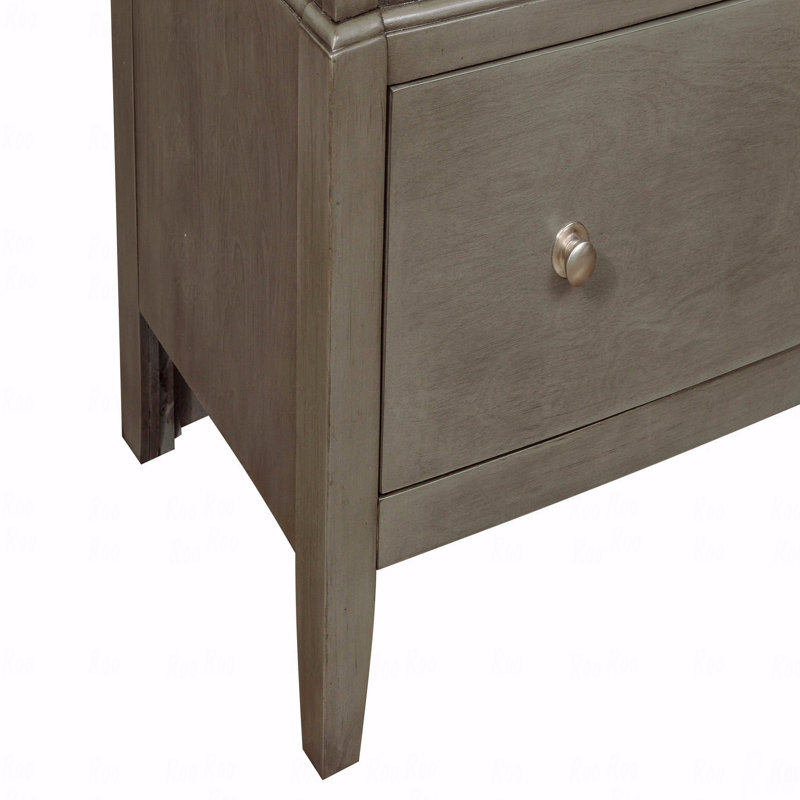 Meubles transitionnels à roulement à billes de style transitionnel à finition grise 1Pc, Gris