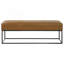 Banc en cuir brun clair Odessa