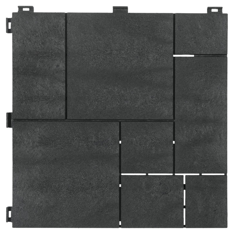 MOSAIC-DECK-TILES 30cm L x 30cm W Composite Interlocking Deck Tile