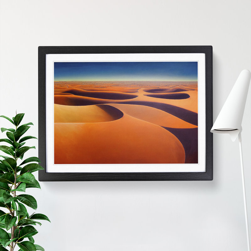 XH1022-10306X Wonderful Desert - Single Picture Frame Print, Black , 46cm H x 64cm W