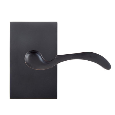 Levier de passage Bravura 903-8 sur rosette rectangulaire contemporaine en bronze huilé - LH