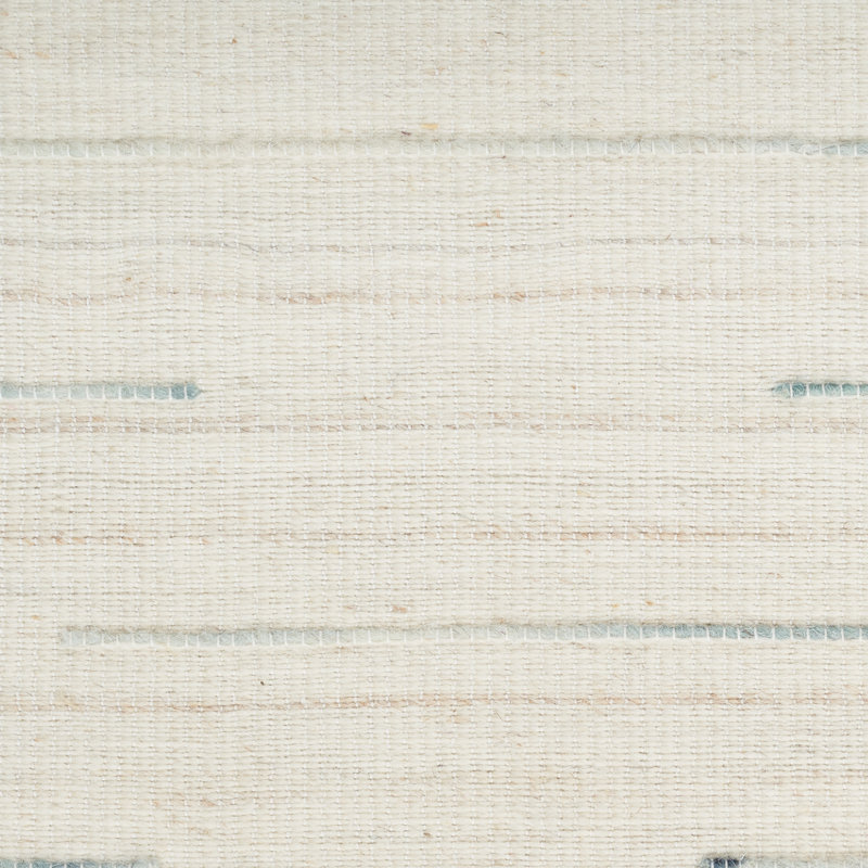 Tapis ivoire en laine et coton tissé à la main Anerinda, Rectangle 6 pi x 9 pi