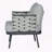 Steel Club Chair Set Water Repellent Cushion