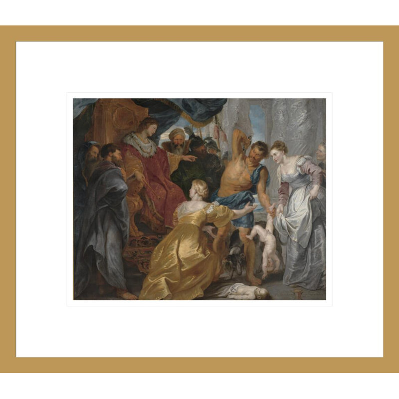 «The Judgement of Solomon» par Peter Paul Rubens, impression giclée encadrée, H 13,75 po x l 15,79 po