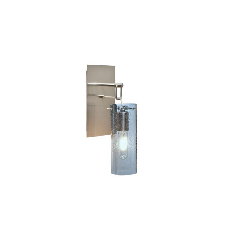 Cainwood Wall-mounted Pendant, Blue, Satin Nickel