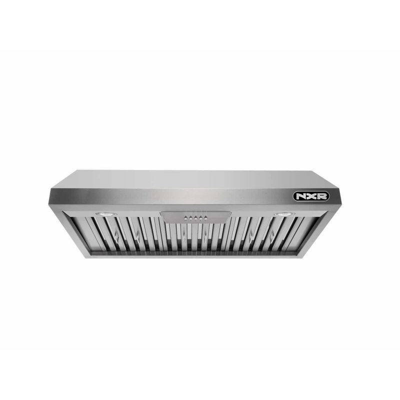 NXR Professional Ranges 36" Stainless Steel 800 CFM Under Cabinet Range Hood with Baffle Filter