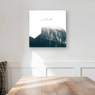 Just Breathe - Gray Woman Metal Print for Home Decor