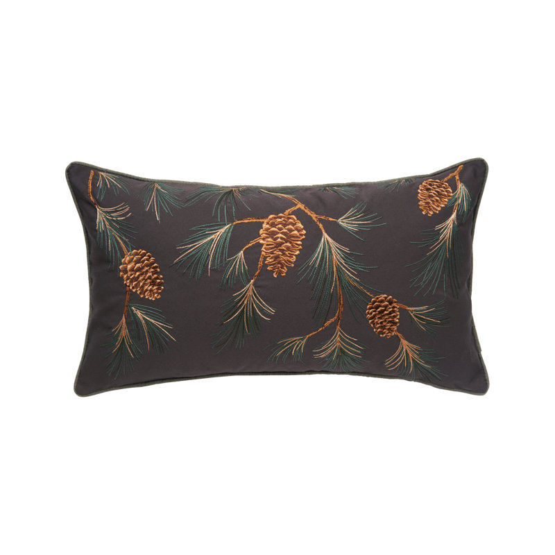 Pine Branch Pattern Indoor/Outdoor Lumbar Pillow